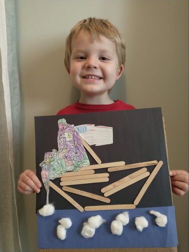 child with craft