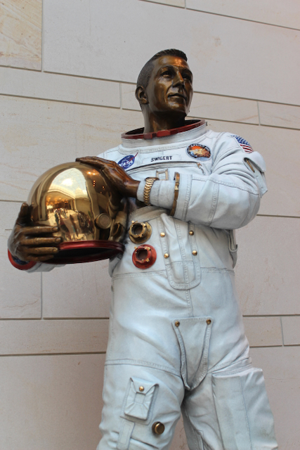 Flag on astronaut's uniform