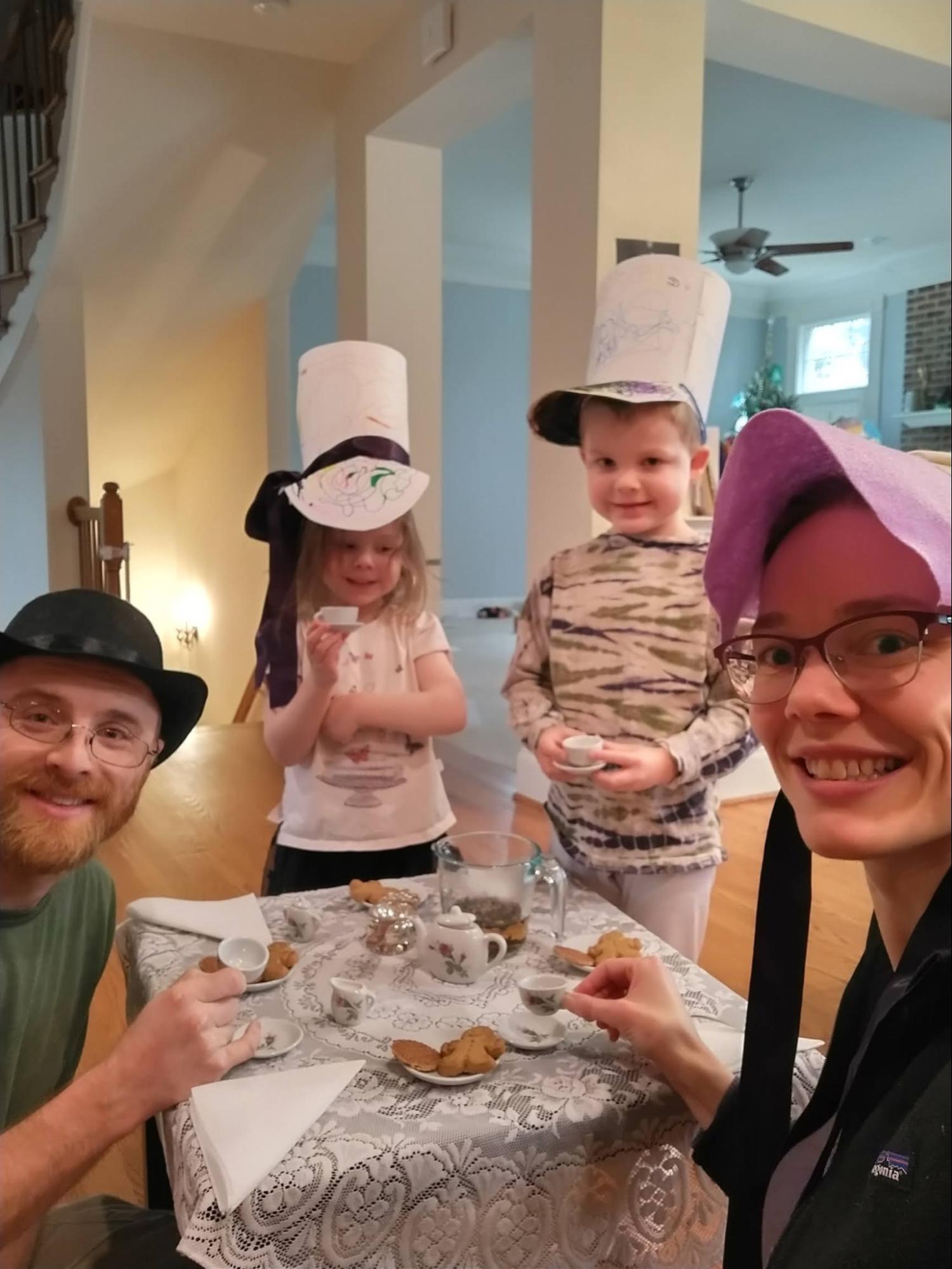 Everybody in fancy hats