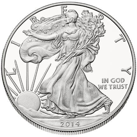 Heads side of Walking Liberty half dollar