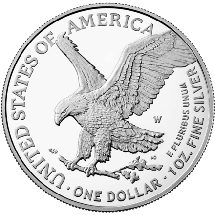 Tails side of Walking Liberty half dollar