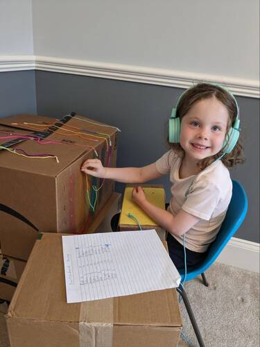 Picture of young girl pretending to be Grace Banker