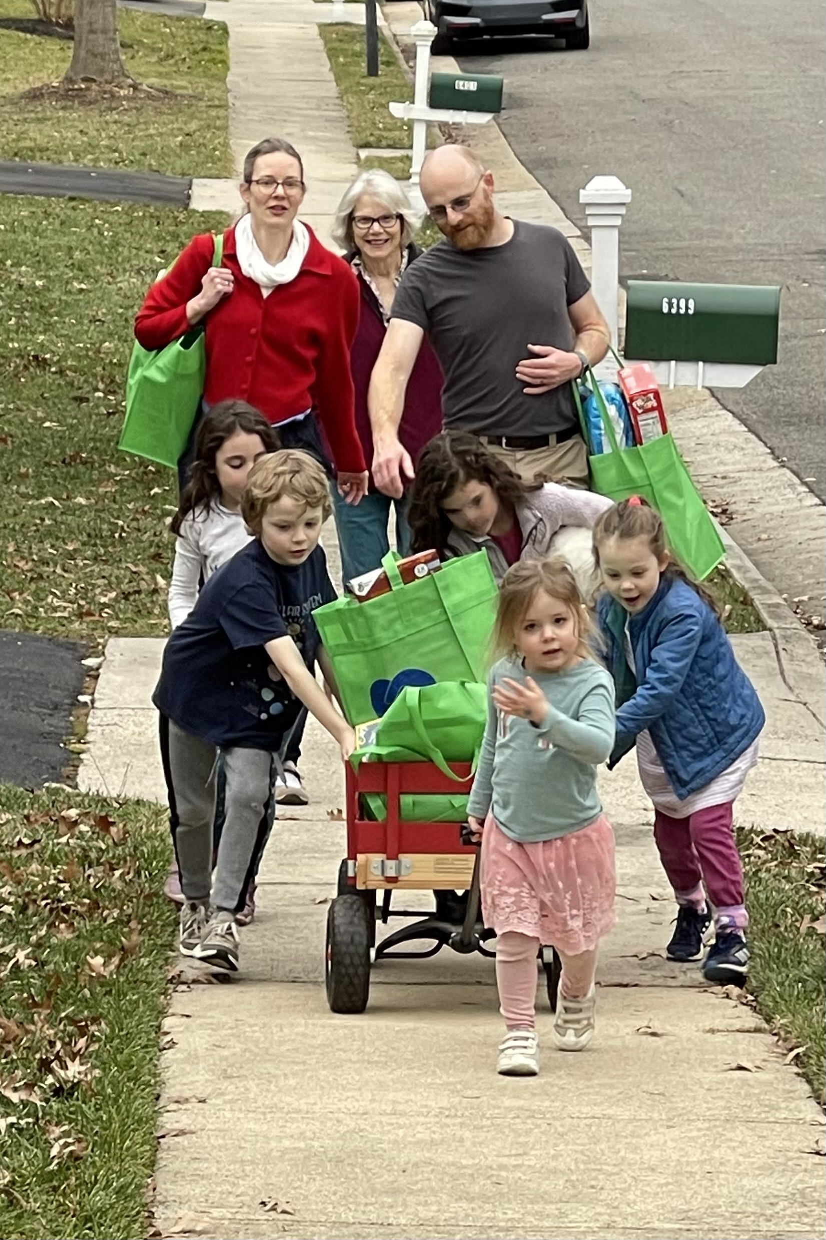 Picture of family food drive